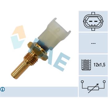 sistema electrico del motor - Sensor, temperatura del refrigerante FAE 33480