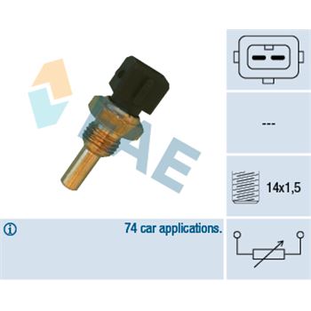 sistema electrico del motor - Sensor, temperatura del refrigerante FAE 32560