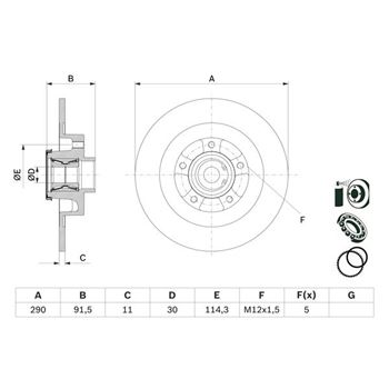 discos de freno coche - (BD2787) Disco de freno BOSCH 0986479F42