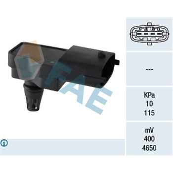 sistema electrico del motor - Sensor, presión colector de admisión FAE 15104