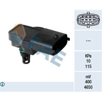 sistema electrico del motor - Sensor, presión colector de admisión FAE 15145