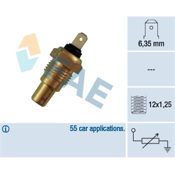 sistema electrico del motor - Sensor, temperatura del refrigerante FAE 31580