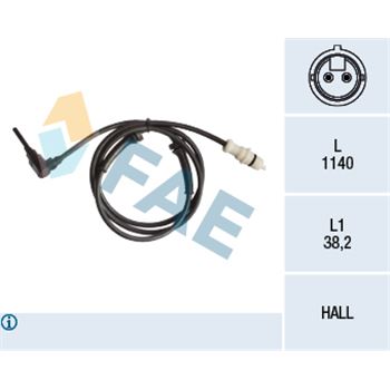 regulacion de dinamica de conduccion - Sensor, revoluciones de la rueda FAE 78263