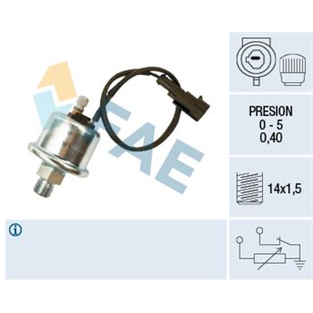 sistema electrico del motor - Sensor, presión de aceite FAE 14010