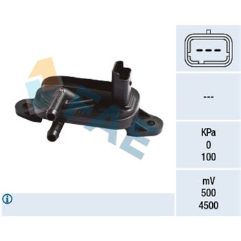 sistema electrico del motor - Sensor, presión gas de escape FAE 16122