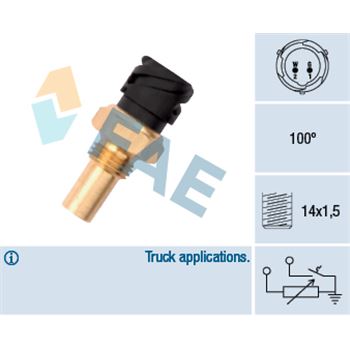 sistema electrico del motor - Sensor, temperatura del refrigerante FAE 34375