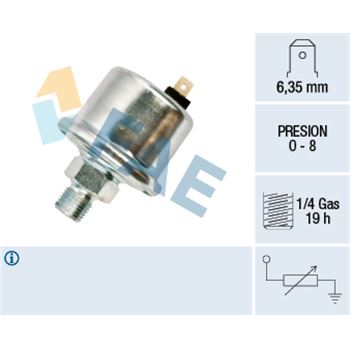 sistema electrico del motor - Sensor, presión de aceite FAE 14040