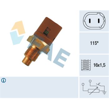 sistema electrico del motor - Sensor, temperatura del refrigerante FAE 34290
