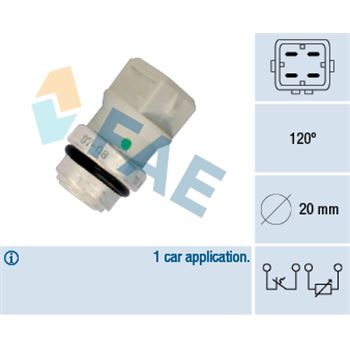 sistema electrico del motor - Sensor, temperatura del refrigerante FAE 34321
