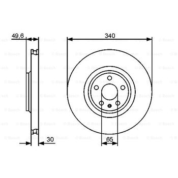 discos de freno coche - (BD1287) Disco de freno BOSCH 0986479464