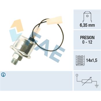 sistema electrico del motor - Sensor, presión de aceite FAE 14790