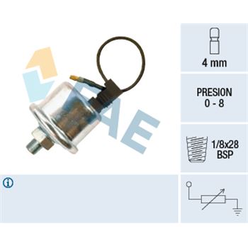 sistema electrico del motor - Sensor, presión de aceite FAE 14100