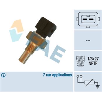 sistema electrico del motor - Sensor, temperatura del refrigerante FAE 32570