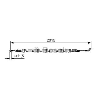 palancas cables frenado - Cable de accionamiento, freno de estacionamiento BOSCH 1987482017