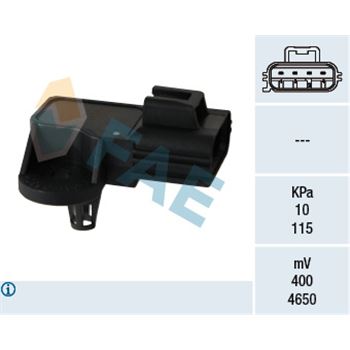 sistema electrico del motor - Sensor, presión colector de admisión FAE 15088