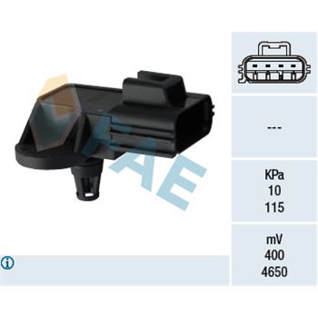 sistema electrico del motor - Sensor, presión colector de admisión FAE 15050