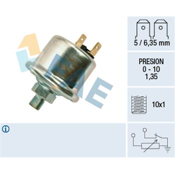 sistema electrico del motor - Sensor, presión de aceite FAE 14750