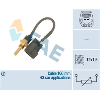 sistema electrico del motor - Sensor, temperatura del refrigerante FAE 32425