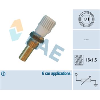 sistema electrico del motor - Sensor, temperatura del refrigerante FAE 32620