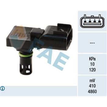 sistema electrico del motor - Sensor, presión colector de admisión FAE 15039