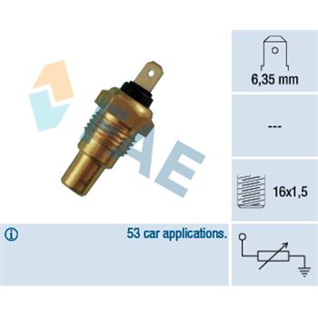 sistema electrico del motor - Sensor, temperatura del refrigerante FAE 31310