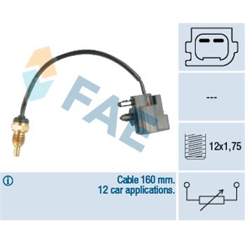 sistema electrico del motor - Sensor, temperatura del refrigerante FAE 32426