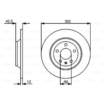 discos de freno coche - (BD1286) Disco de freno BOSCH 0986479458