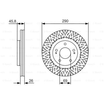 discos de freno coche - (BD1661) Disco de freno BOSCH 0986479527