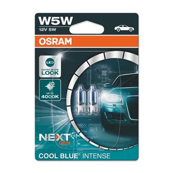 iluminacion coche - Lámpara W5W 12V 5W W2.1x9.5d Cool Blue Intense Next Gen (2 uds) | OSRAM 2825CBN-02B
