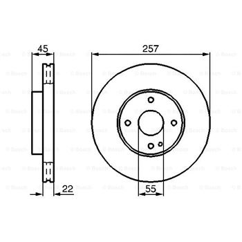discos de freno coche - (BD556) Disco de freno BOSCH 0986478638