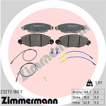 pastillas de freno coche - Juego de pastillas de freno ZIMMERMANN 232731801