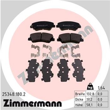 pastillas de freno coche - Juego de pastillas de freno ZIMMERMANN 253481802