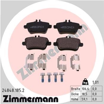 pastillas de freno coche - Juego de pastillas de freno ZIMMERMANN 248481852