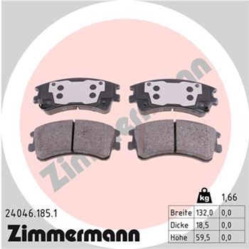 pastillas de freno coche - Juego de pastillas de freno ZIMMERMANN 240461851