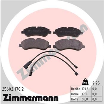 pastillas de freno coche - Juego de pastillas de freno ZIMMERMANN 256021702