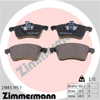pastillas de freno coche - Juego de pastillas de freno ZIMMERMANN 218831951