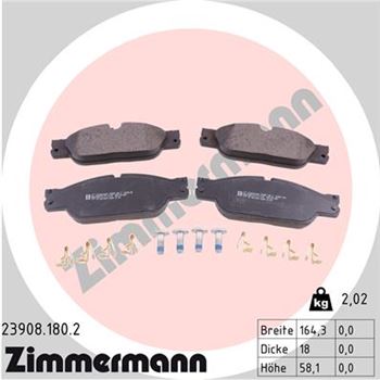 pastillas de freno coche - Juego de pastillas de freno ZIMMERMANN 239081802