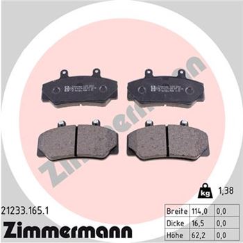 pastillas de freno coche - Juego de pastillas de freno ZIMMERMANN 212331651