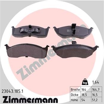 pastillas de freno coche - Juego de pastillas de freno ZIMMERMANN 230431851
