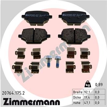 pastillas de freno coche - Juego de pastillas de freno ZIMMERMANN 207641752