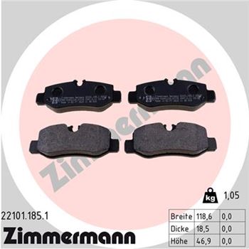 pastillas de freno coche - Juego de pastillas de freno ZIMMERMANN 221011851