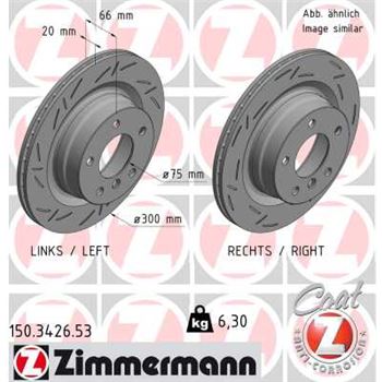 discos de freno coche - Disco de freno eje trasero (Gama BLACK Z) ZIMMERMANN 150342653