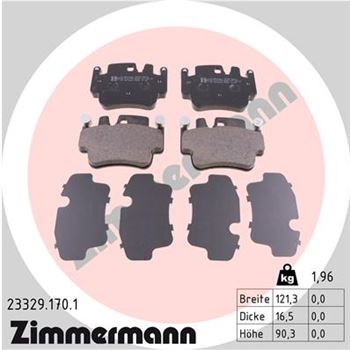 pastillas de freno coche - Juego de pastillas de freno ZIMMERMANN 233291701