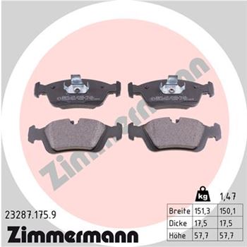 pastillas de freno coche - Juego de pastillas de freno ZIMMERMANN 232871759