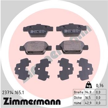 pastillas de freno coche - Juego de pastillas de freno ZIMMERMANN 237141651