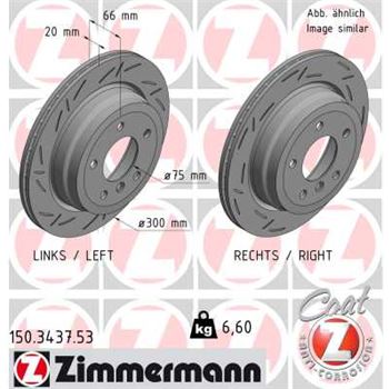 discos de freno coche - Disco de freno eje trasero (Gama BLACK Z) ZIMMERMANN 150343753