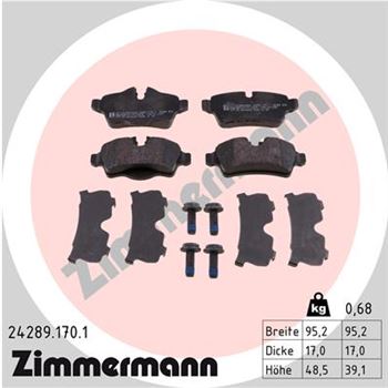 pastillas de freno coche - Juego de pastillas de freno ZIMMERMANN 242891701