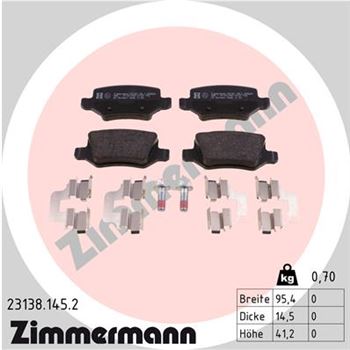 pastillas de freno coche - Juego de pastillas de freno ZIMMERMANN 231381452