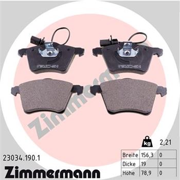 pastillas de freno coche - Juego de pastillas de freno ZIMMERMANN 230341901