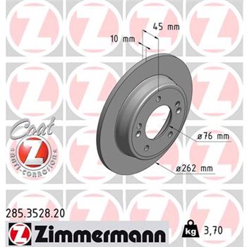 discos de freno coche - Disco de freno eje trasero (Gama COAT Z) ZIMMERMANN 285352820